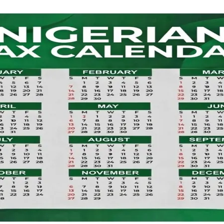2026 Nigeria Tax Calendar for VAT Filing and others Tax Filing 